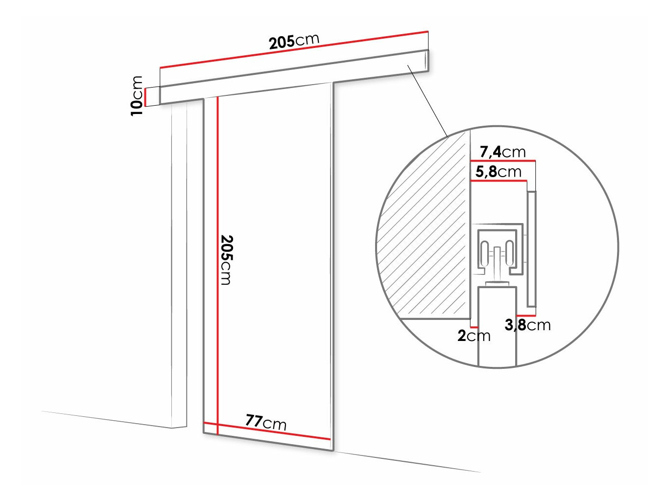 Uși glisante Closico Fundus IV (Stejar Sonoma)