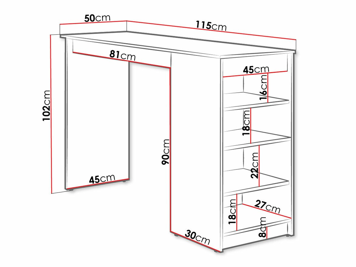 Masă de bar Comfivo Cedrus (Stejar artizan)