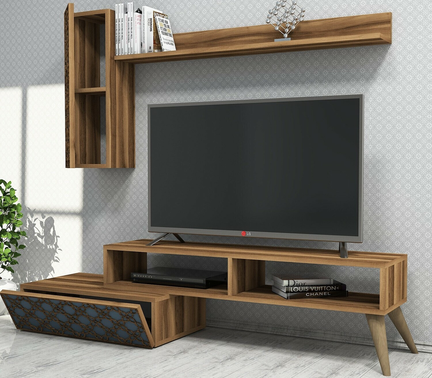 Set de living Kailua 1561 (Nuca + Albastru)