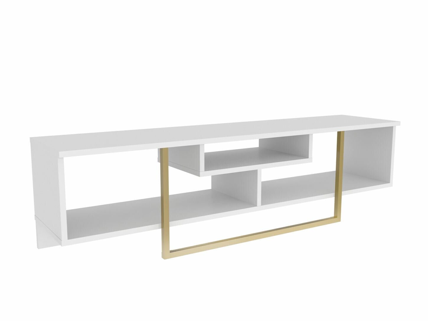 Comodă TV Kailua 245 (Alb + Auriu)