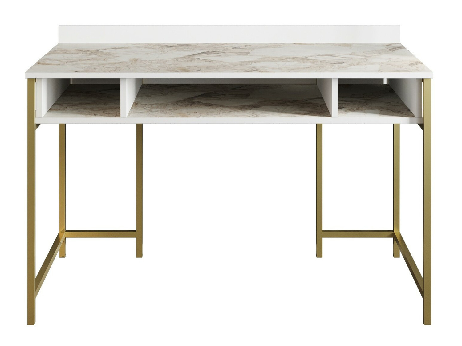 Birou Kailua 294 (Marmură albă + Auriu)