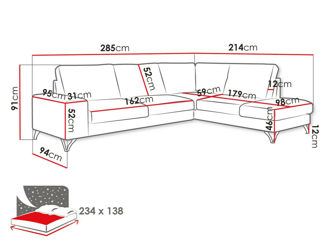Colțar ComfiDream Lyrana II (Vogue 16)
