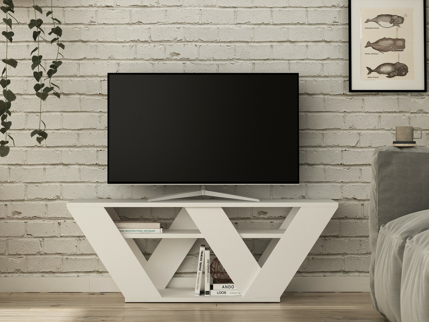 Comodă TV Kailua 457 (Alb)