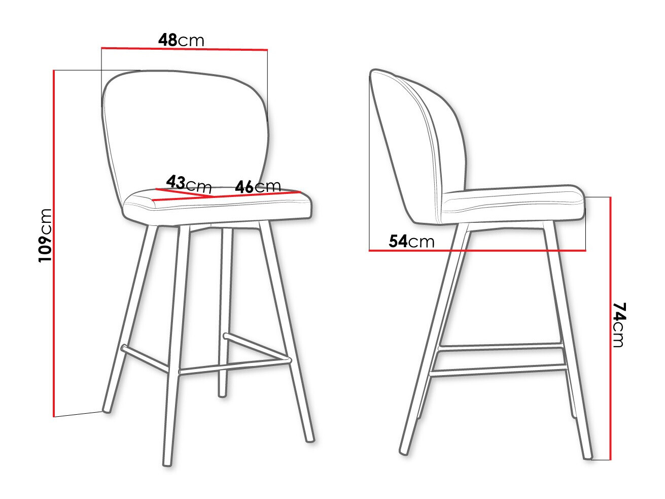Scaun bar Jackson 101 (Magic Velvet 2209)