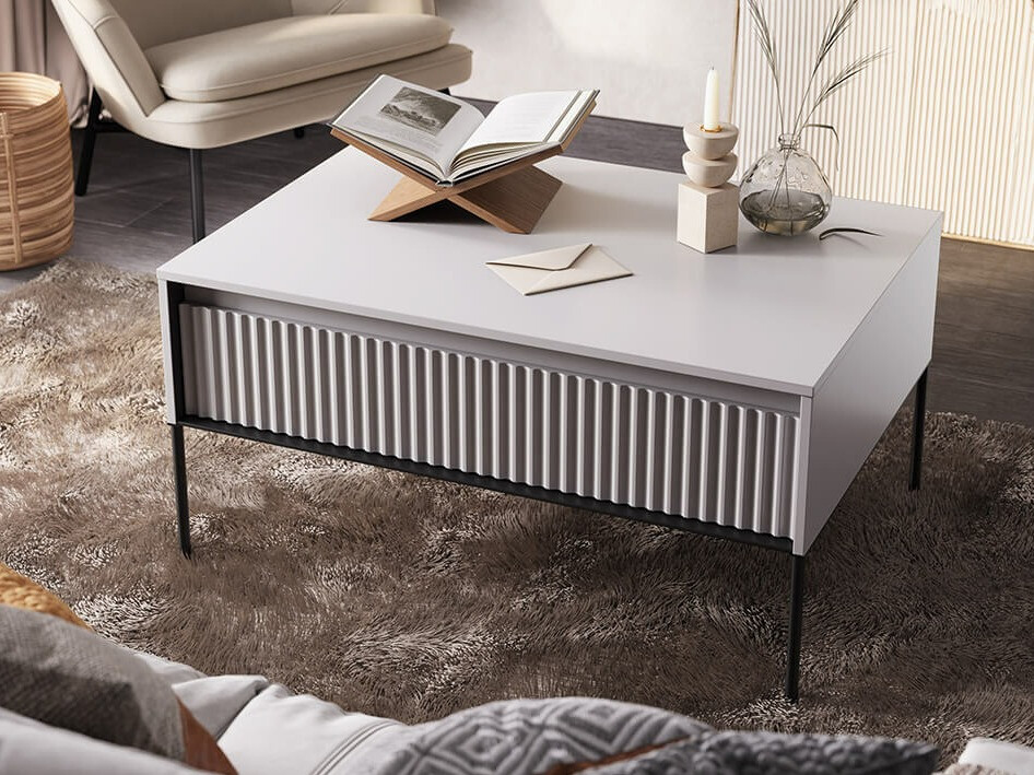 Măsuță de cafea Fernolu 110 (Gri + Negru)