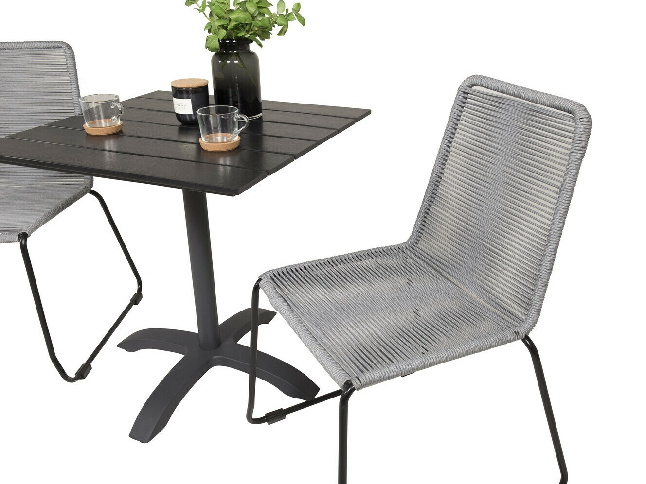 Set de balcon Dallas 2184 (Gri + Negru)