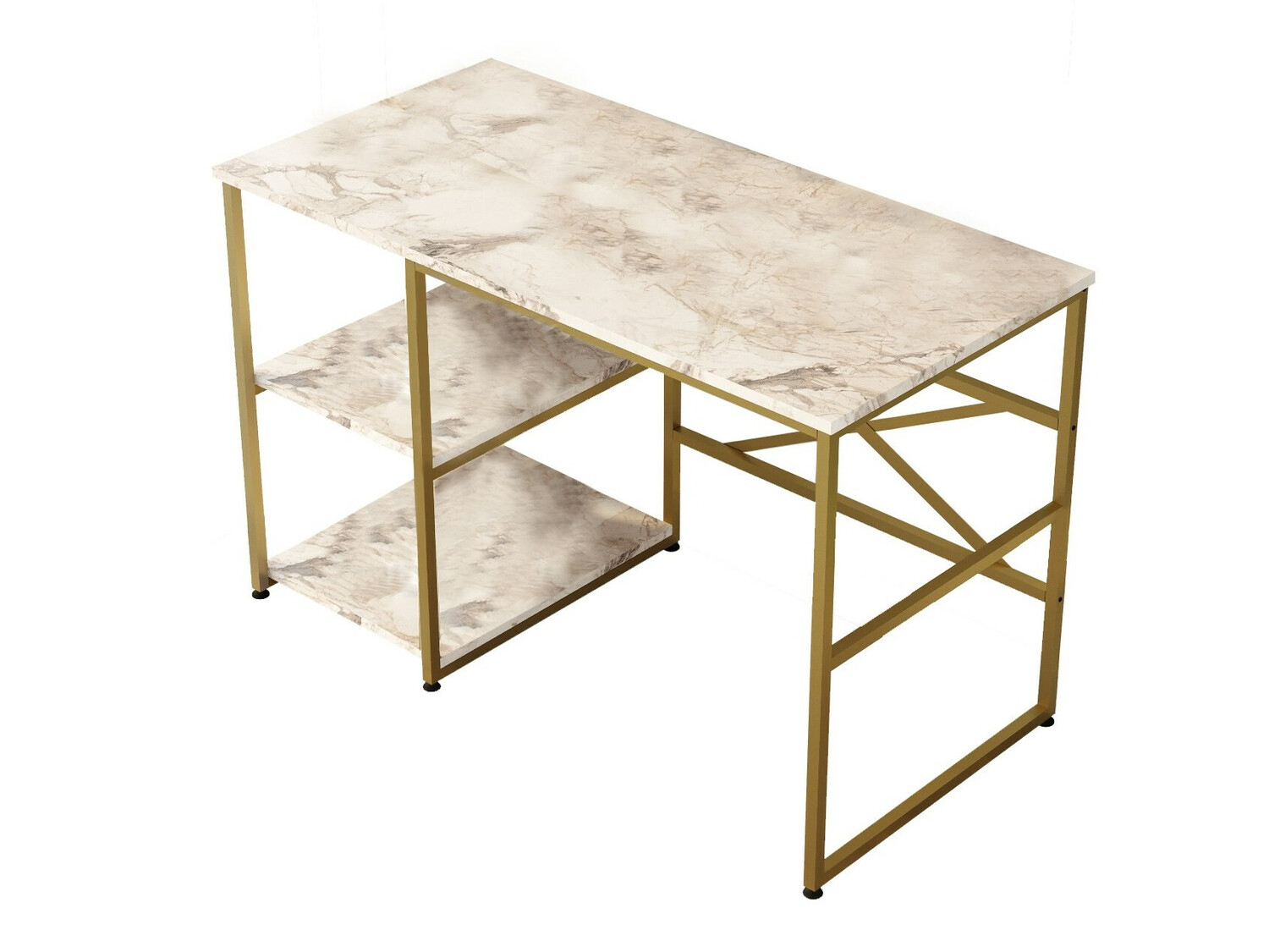 Birou Kailua 668 (Auriu + Marmură albă)