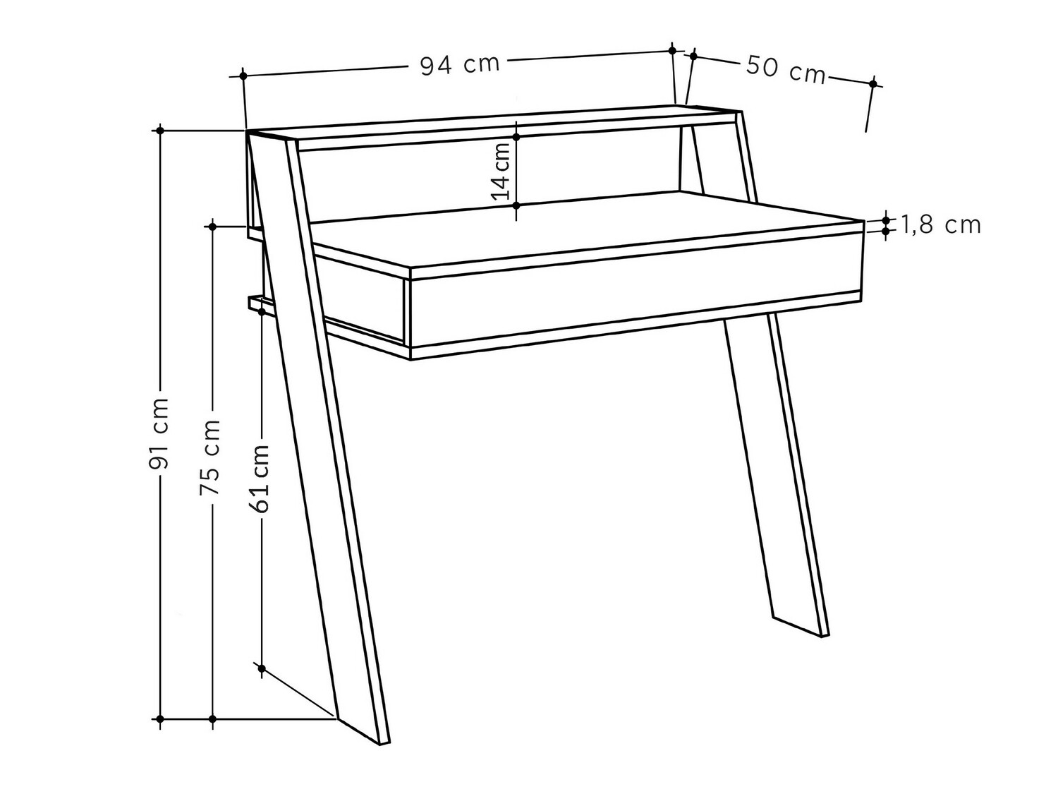 Birou Kailua 692 (Antracit)