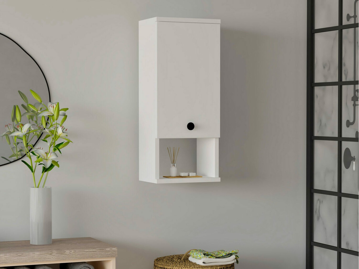 Cabinet de baie suspendat Kailua 754 (Alb)