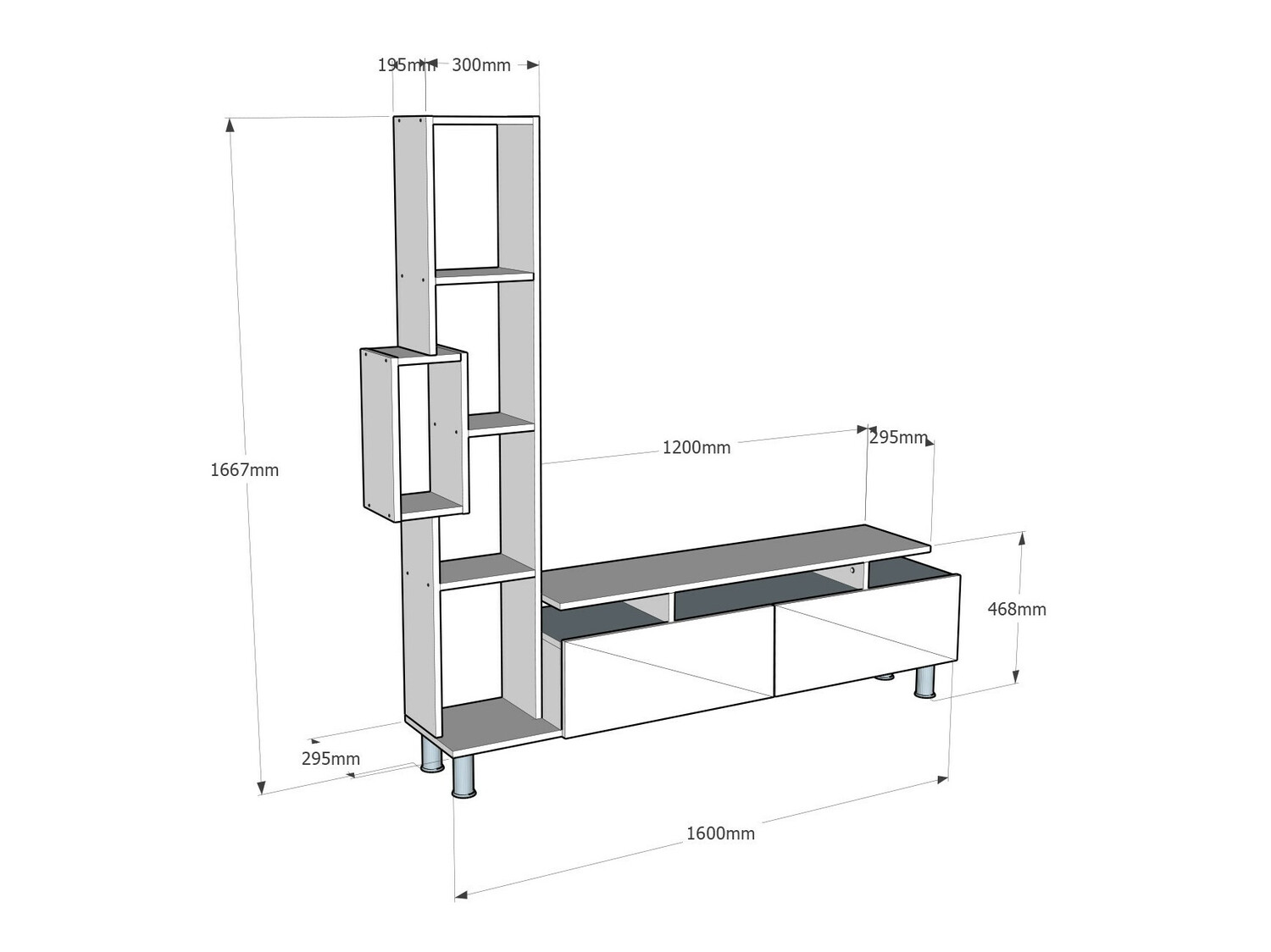 Set de living Kailua 875 (Alb)