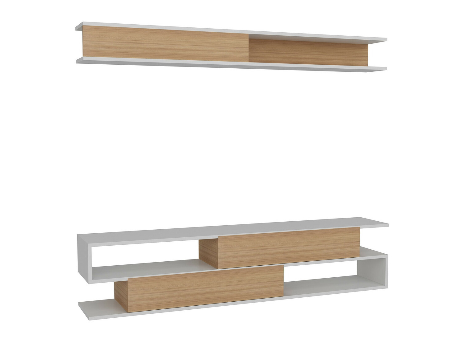 Set de living Kailua 904 (Alb + Teak)