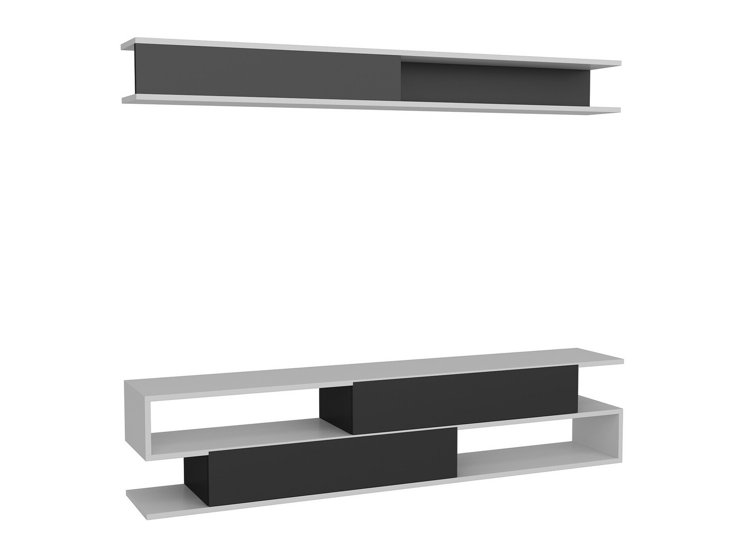 Set de living Kailua 904 (Negru + Alb)