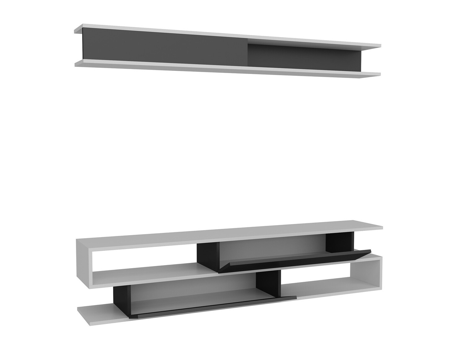 Set de living Kailua 904 (Negru + Alb)