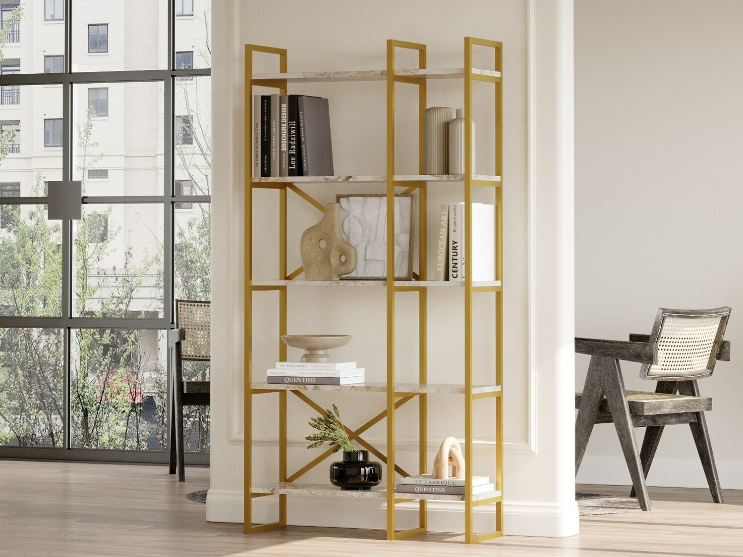 Raft Kailua 1082 (Marmură albă + Auriu)