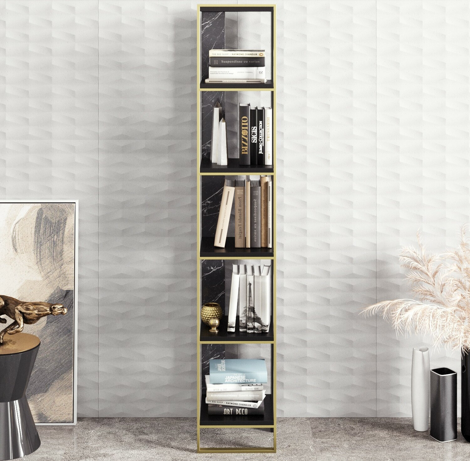 Raft Kailua 1092 (Marmură neagră + Auriu)