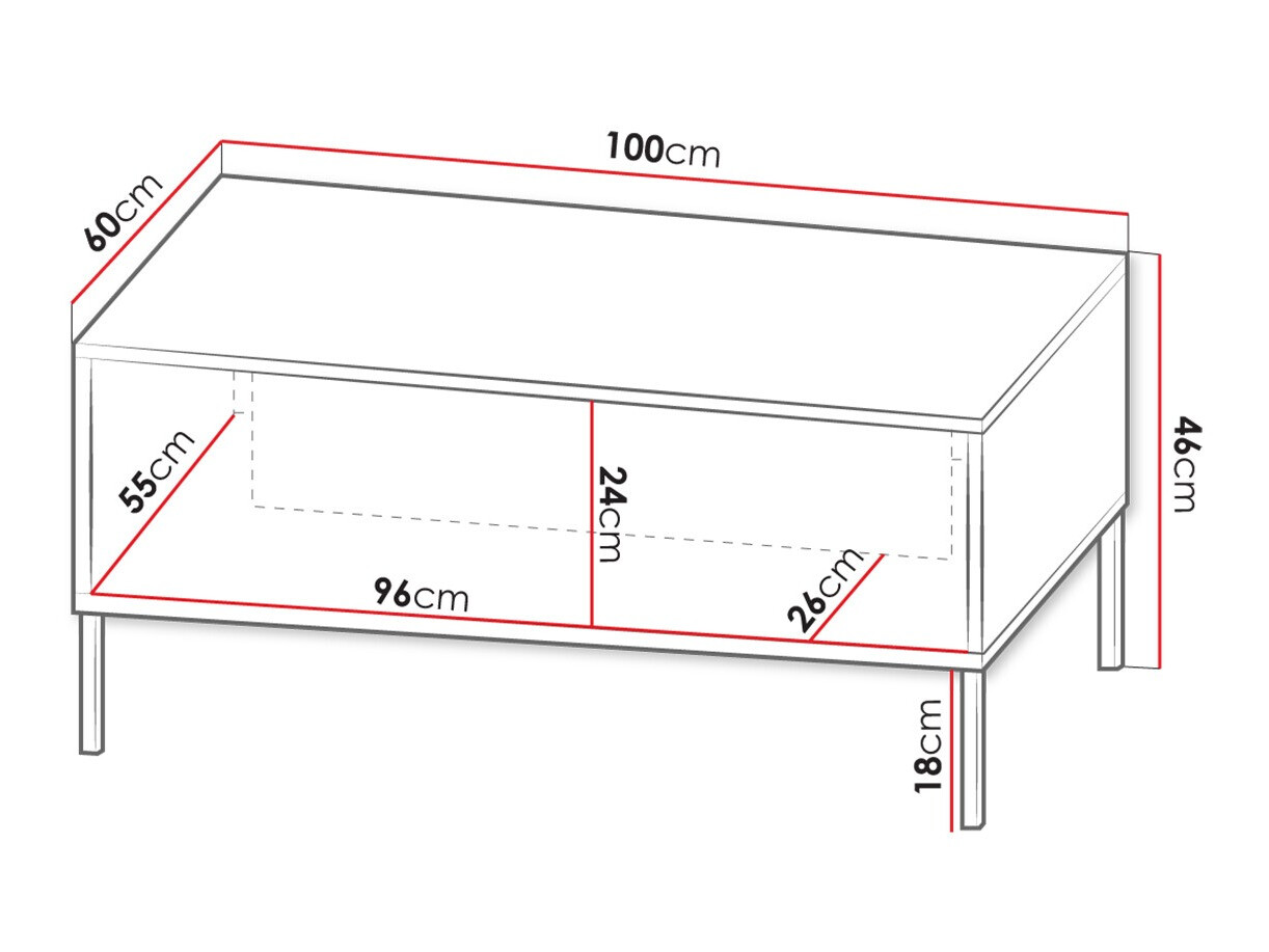 Măsuță de cafea Humanum (Alb)