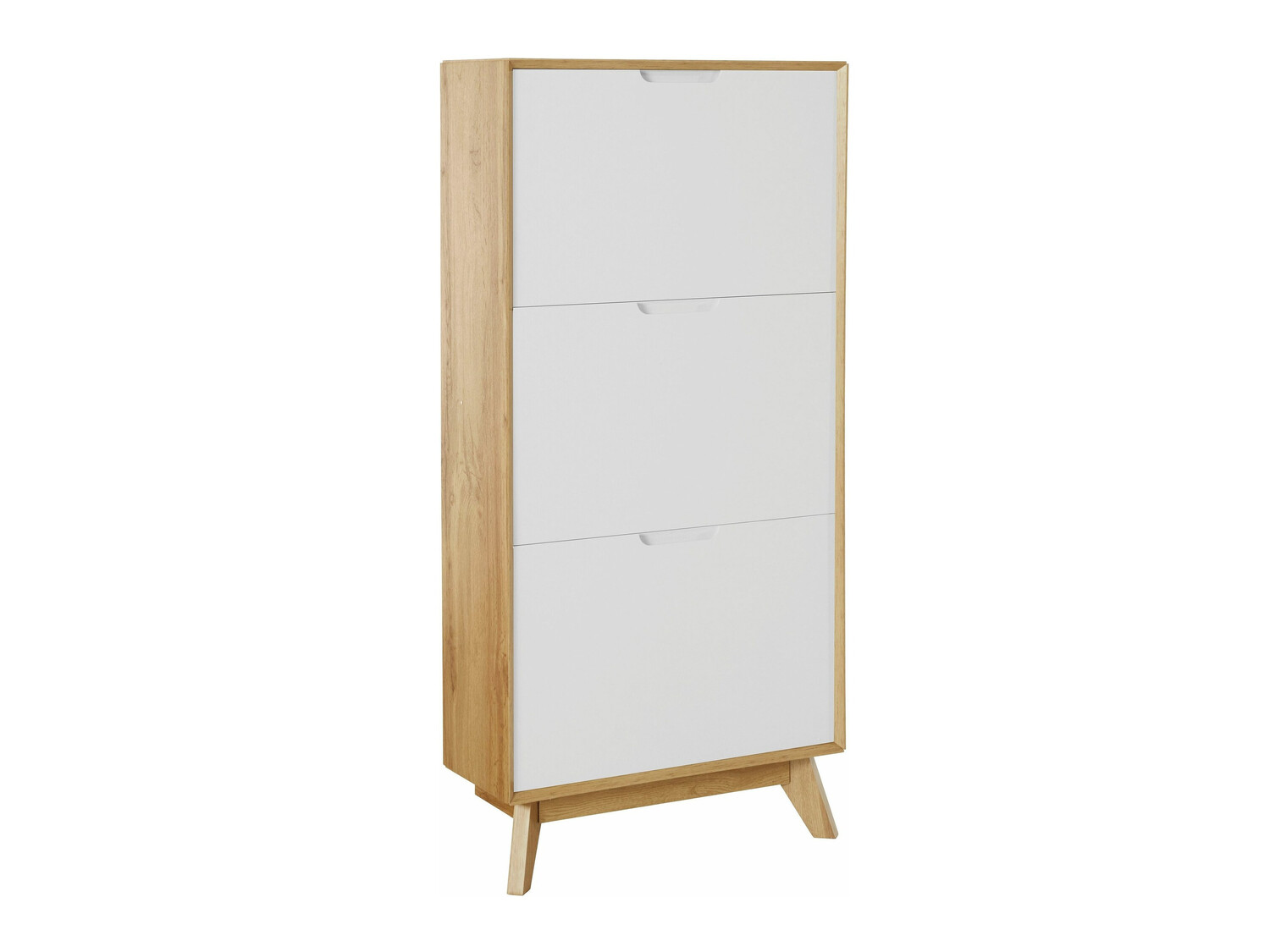 Dulap pantofi Dorvou 104 (Alb + Stejar)