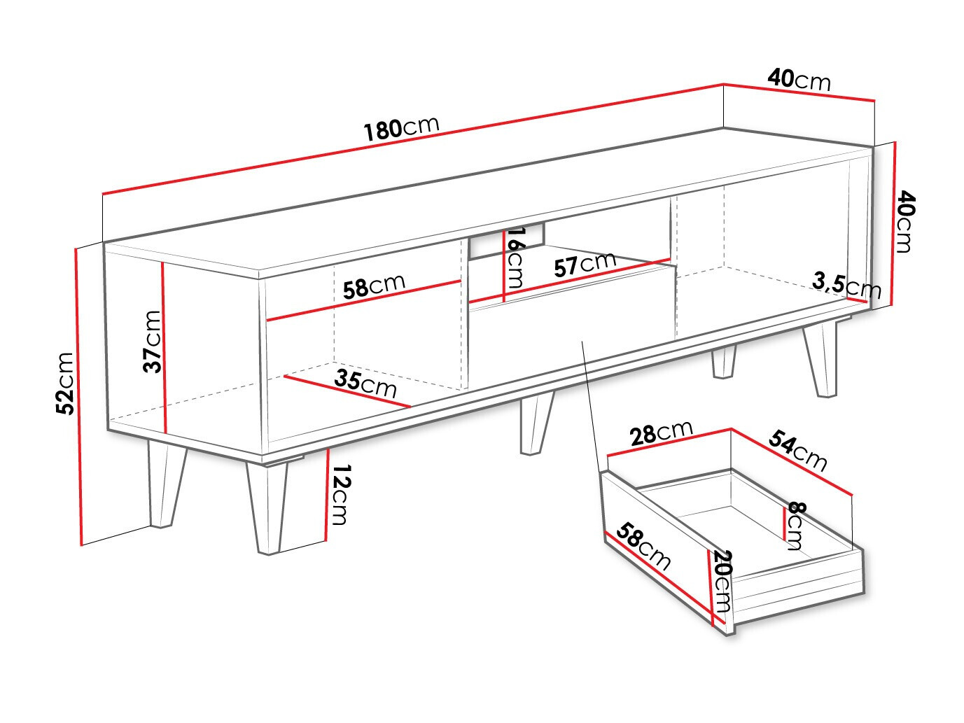 Comodă TV Comfivo Romtori I