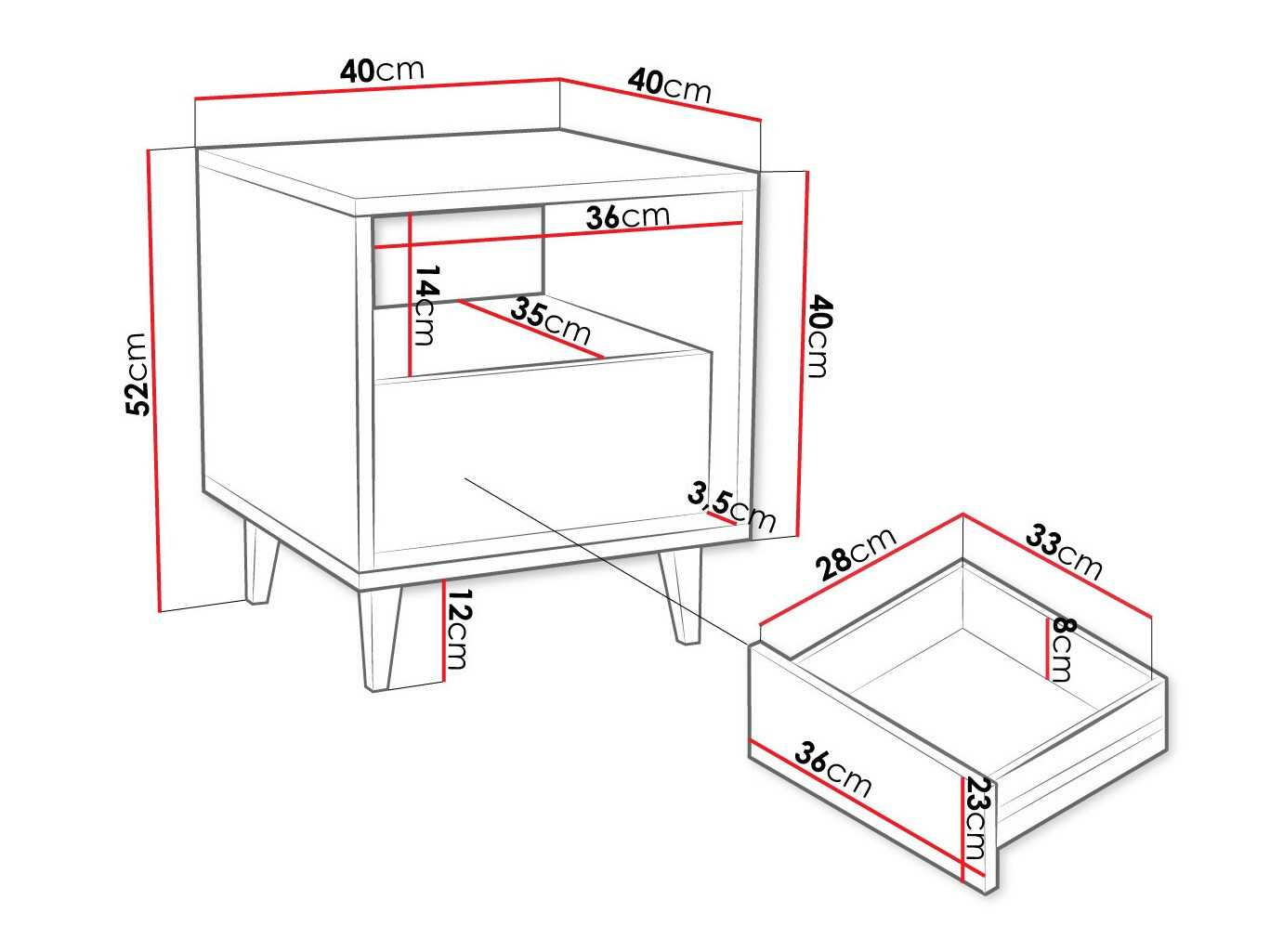 Noptieră Comfivo Romtori