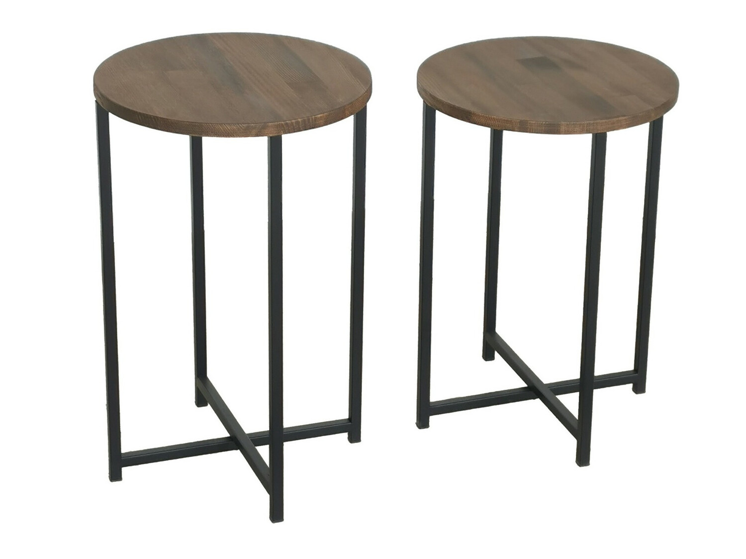 Set măsuțe laterale Kailua 1625 (Negru + Nuc)