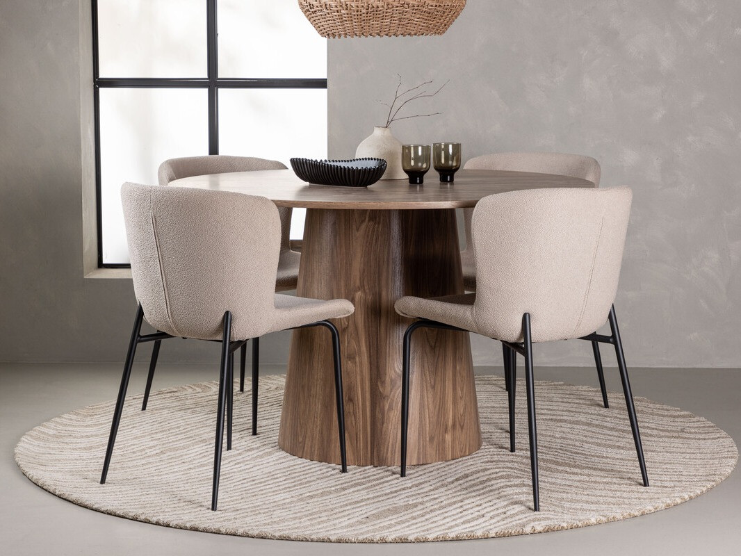 Set de dining Dallas 4257 (Bej + Negru)