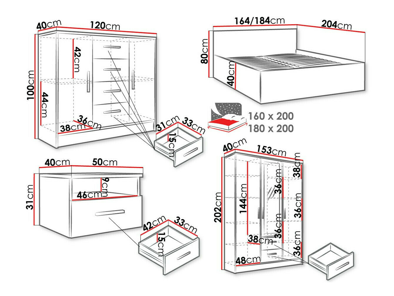 Set dormitor Comfivo Pastor