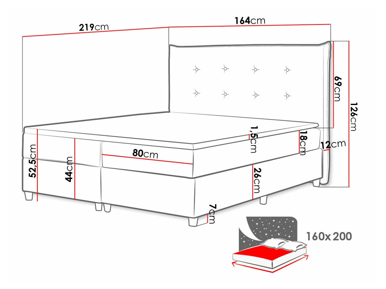 Pat boxspring Titulus (Uttario Velvet 2979)