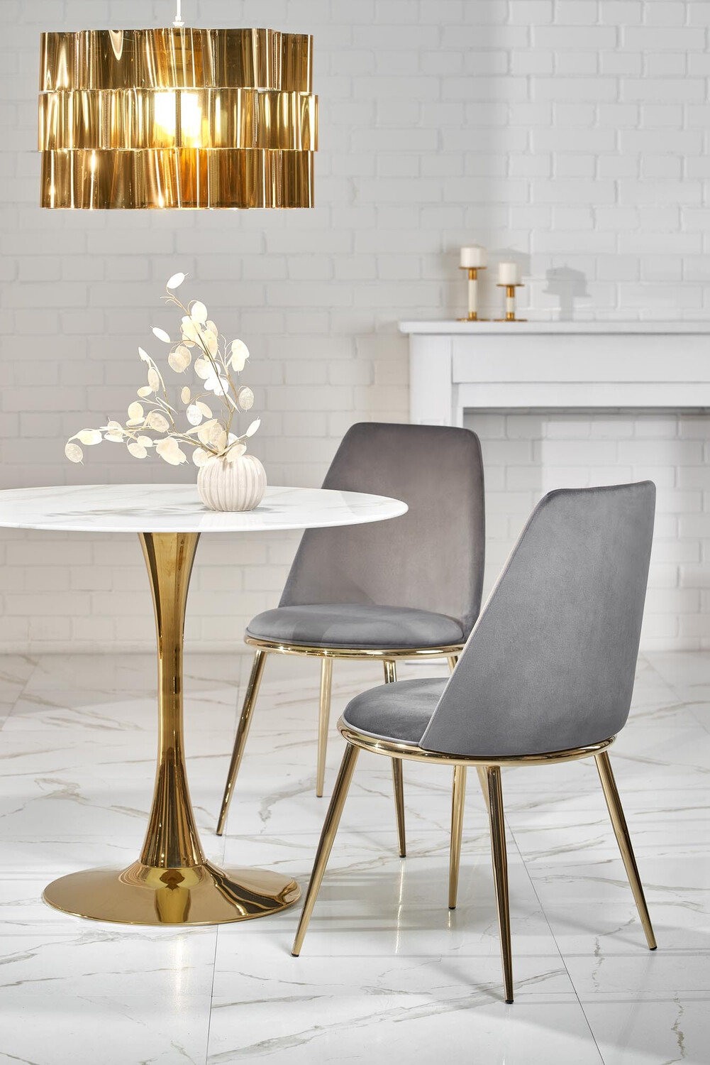 Scaun Houston 1327 (Gri + Auriu)