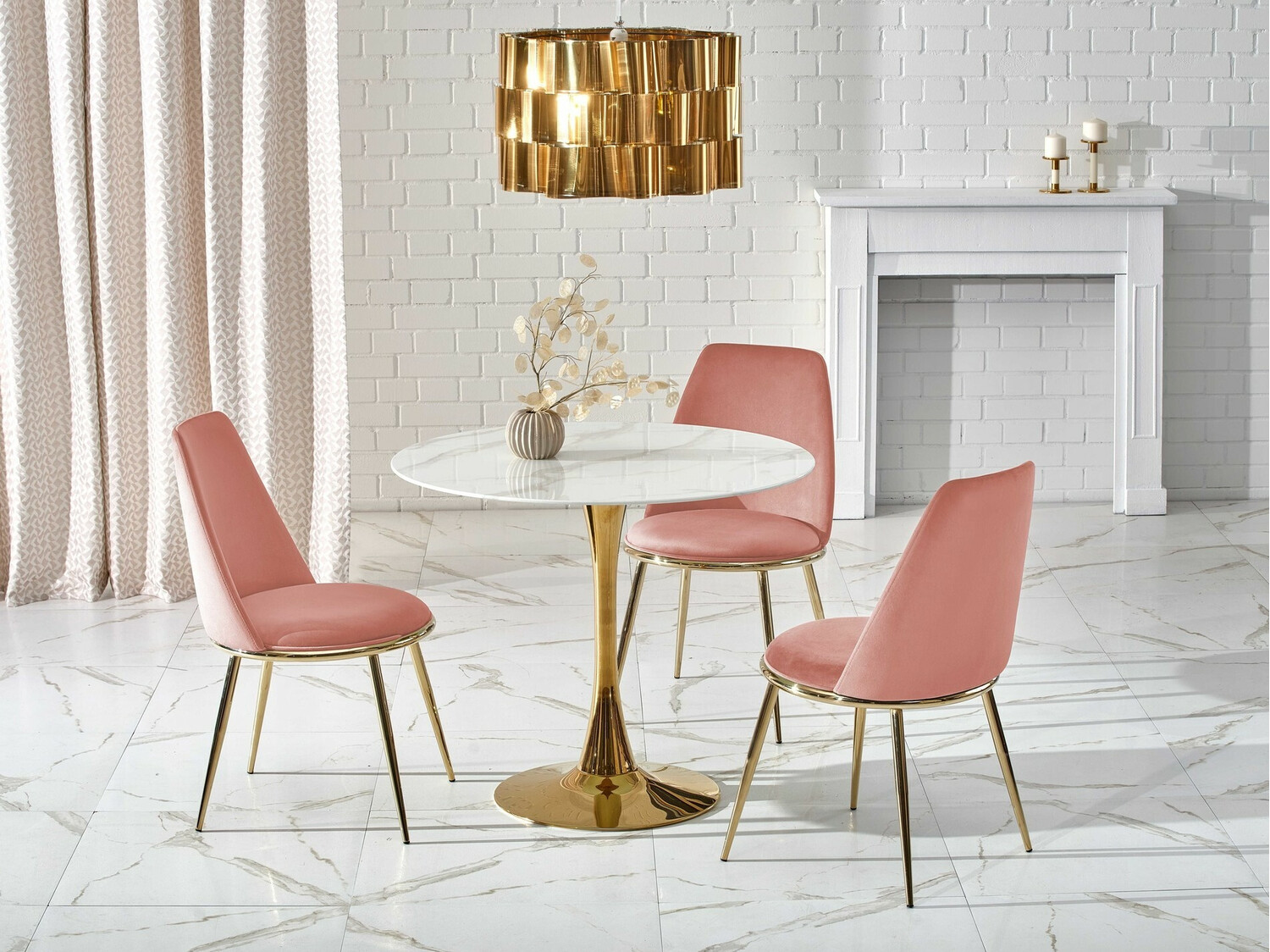 Scaun Houston 1327 (Roz deschis + Auriu)