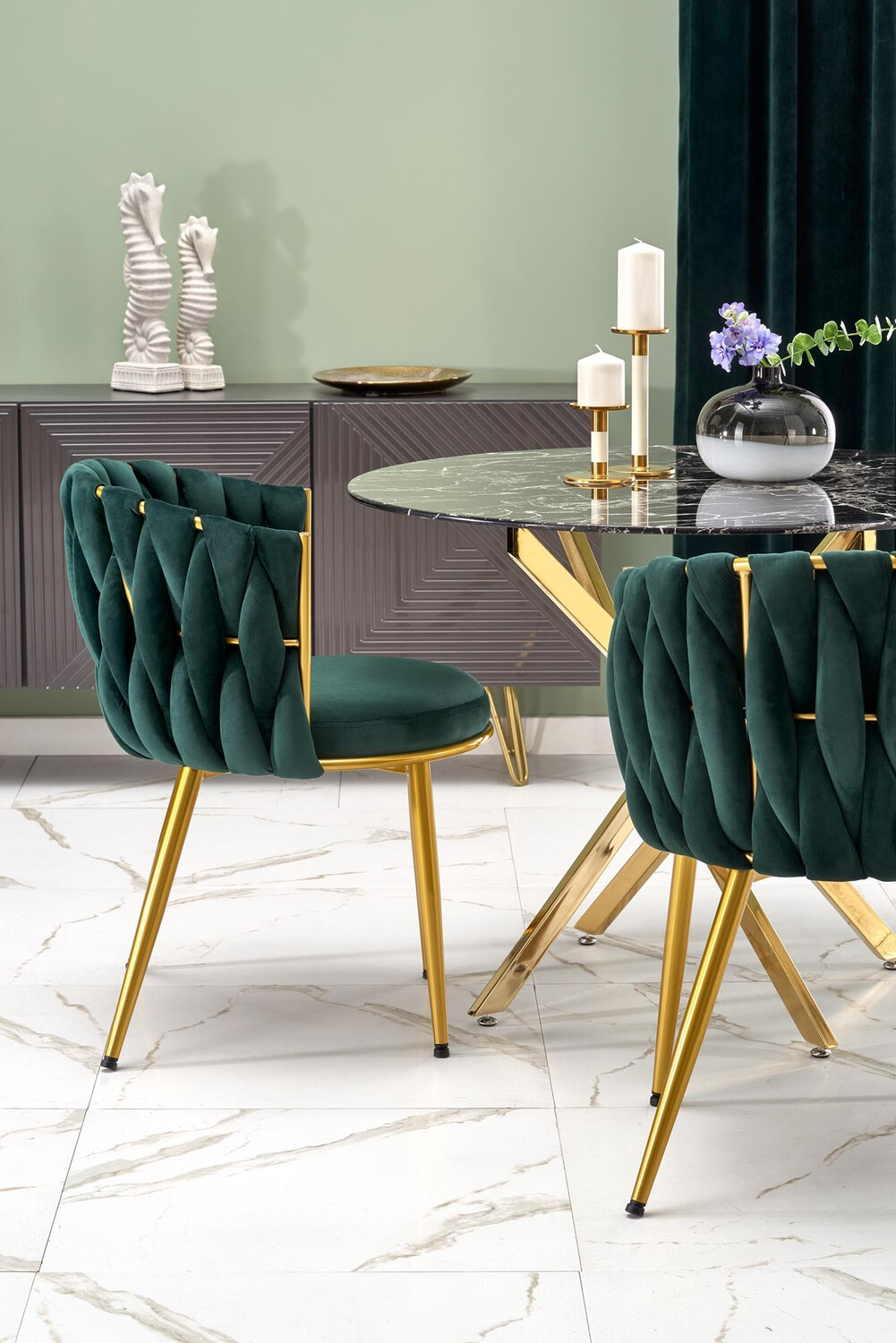 Scaun Houston 1506 (Verde + Auriu)