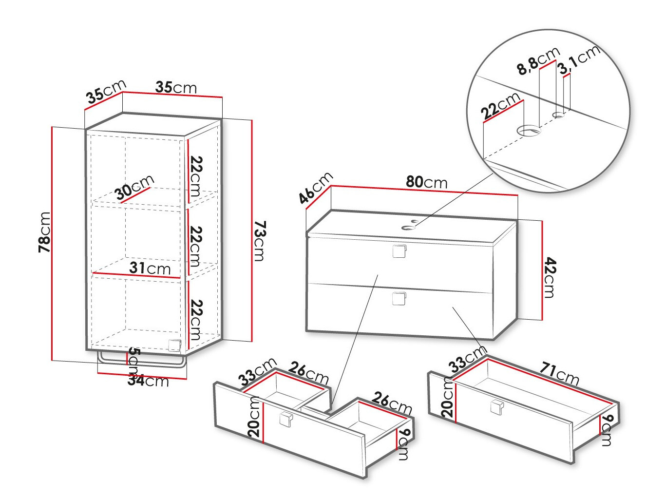 Set baie Panium I (Alb)