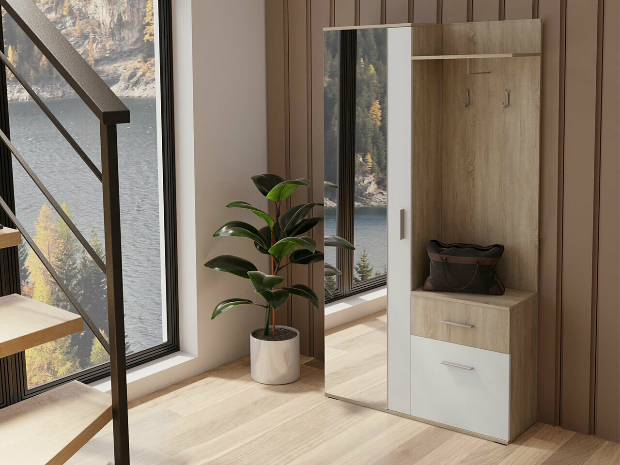 Set de hol Stanton 103 (Stejar Sonoma + Alb)