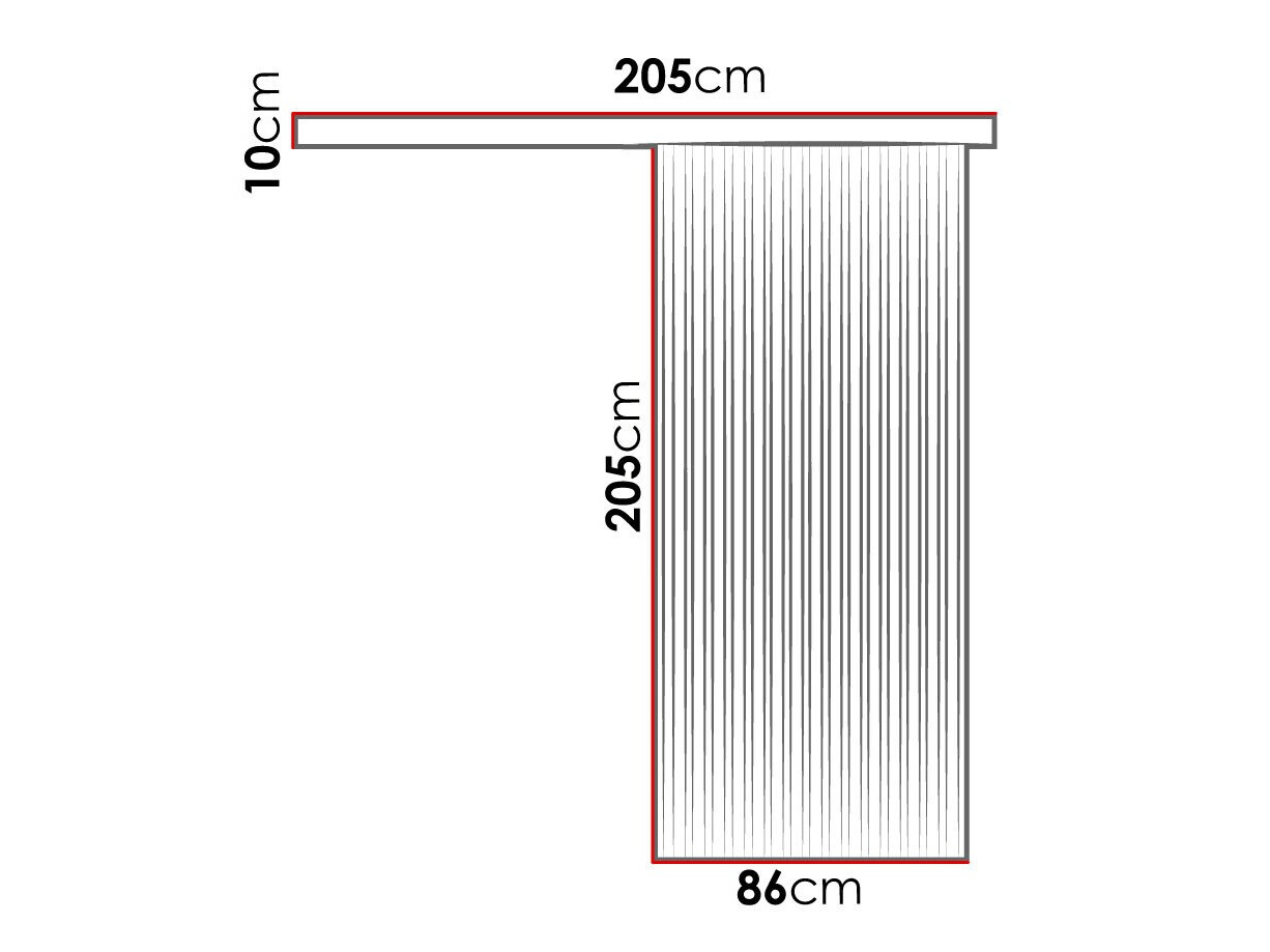 Uși glisante Dover 202 (Stejar Craft auriu + Negru)