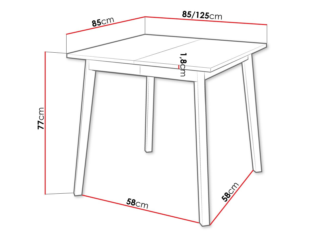 Masă Edmond 109 (Stejar Craft auriu + Negru)