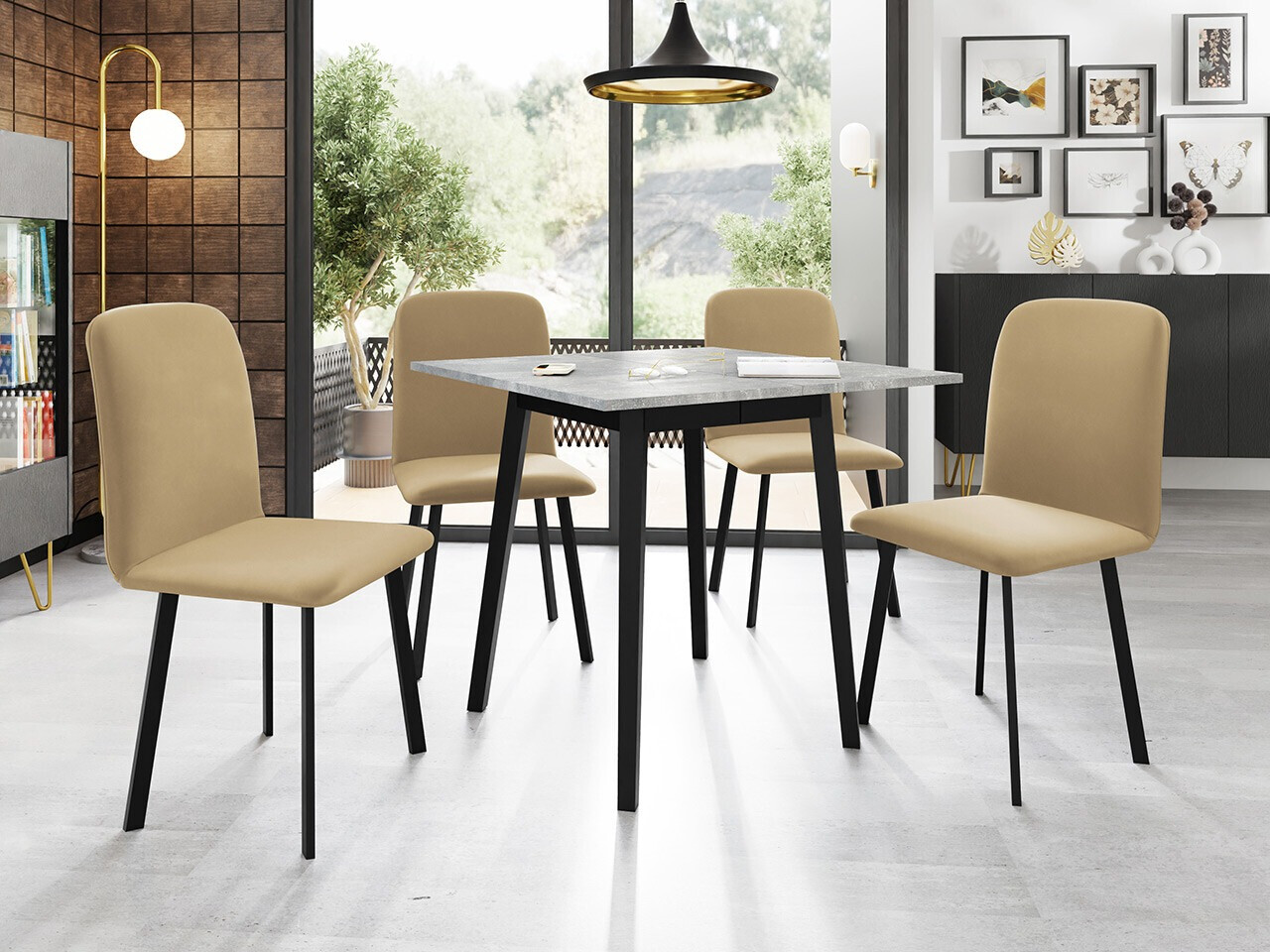 Set de dining Edmond 116 (Amor Velvet 4302)