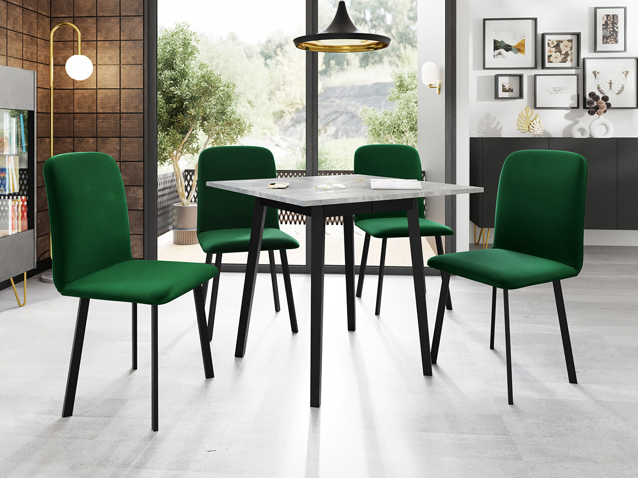 Set de dining Edmond 116 (Amor Velvet 4311)