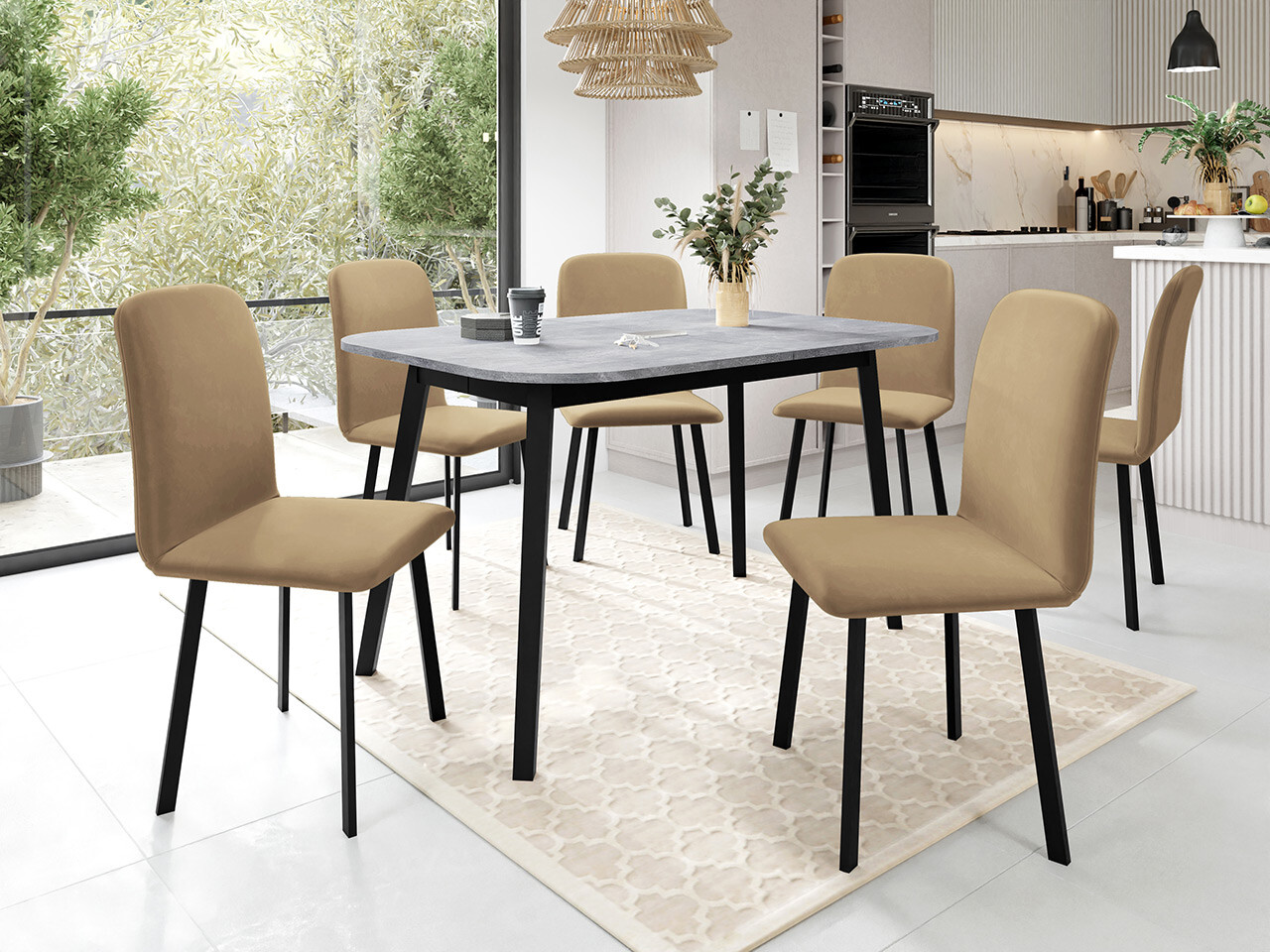 Set de dining Edmond 117 (Amor Velvet 4302)