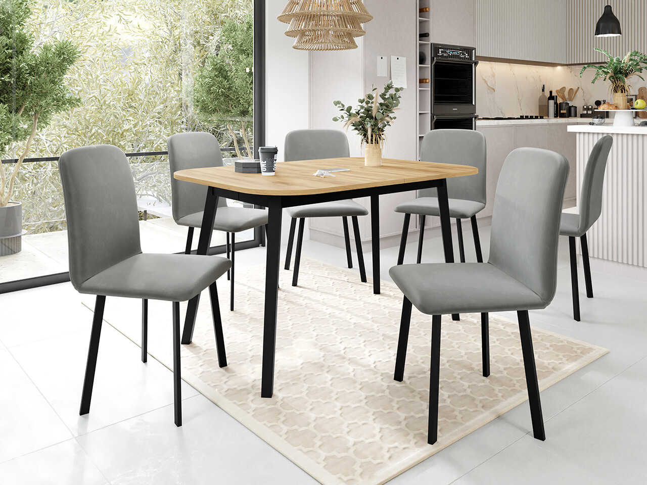 Set de dining Edmond 117 (Amor Velvet 4318)