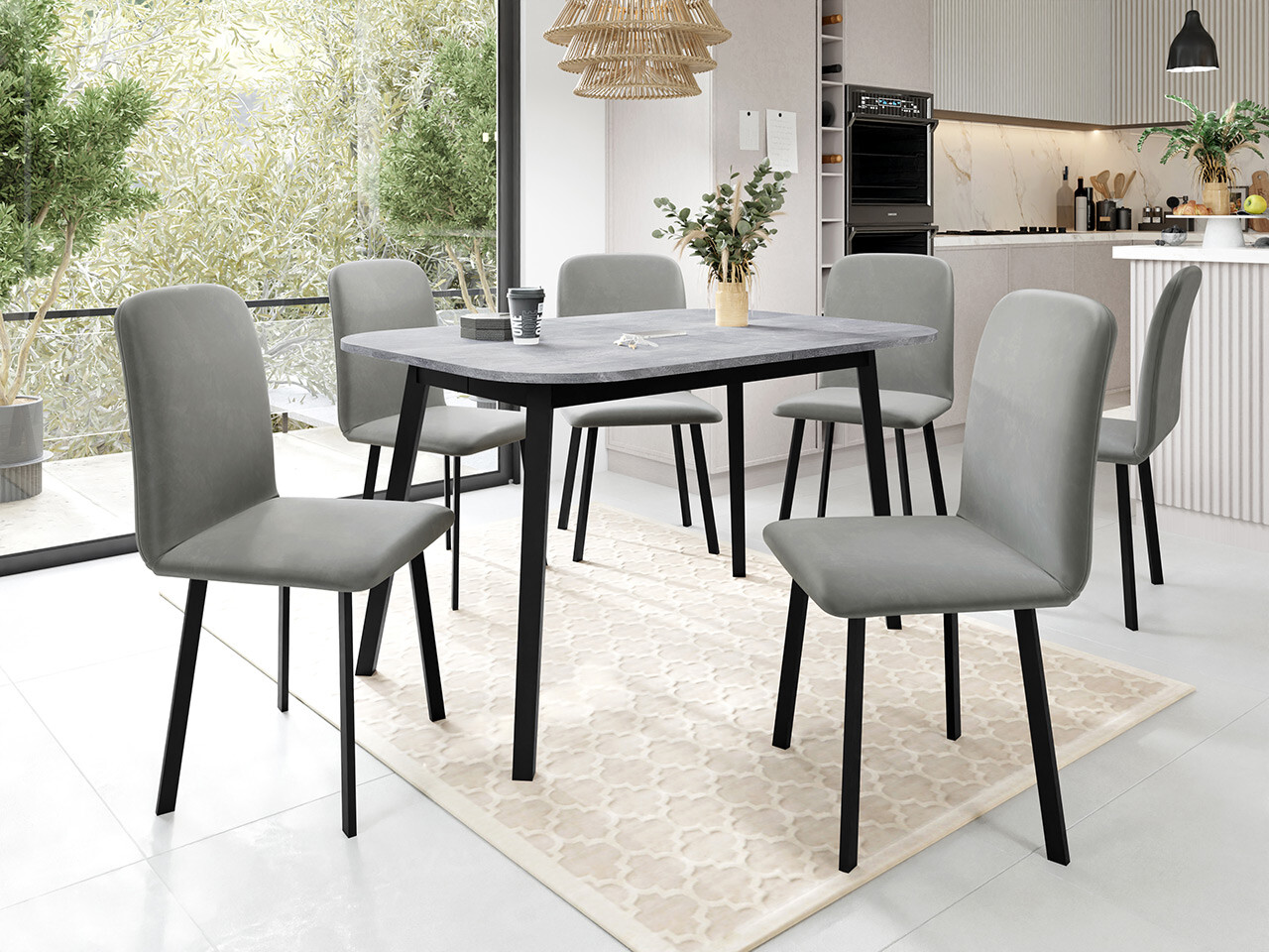 Set de dining Edmond 117 (Amor Velvet 4318)