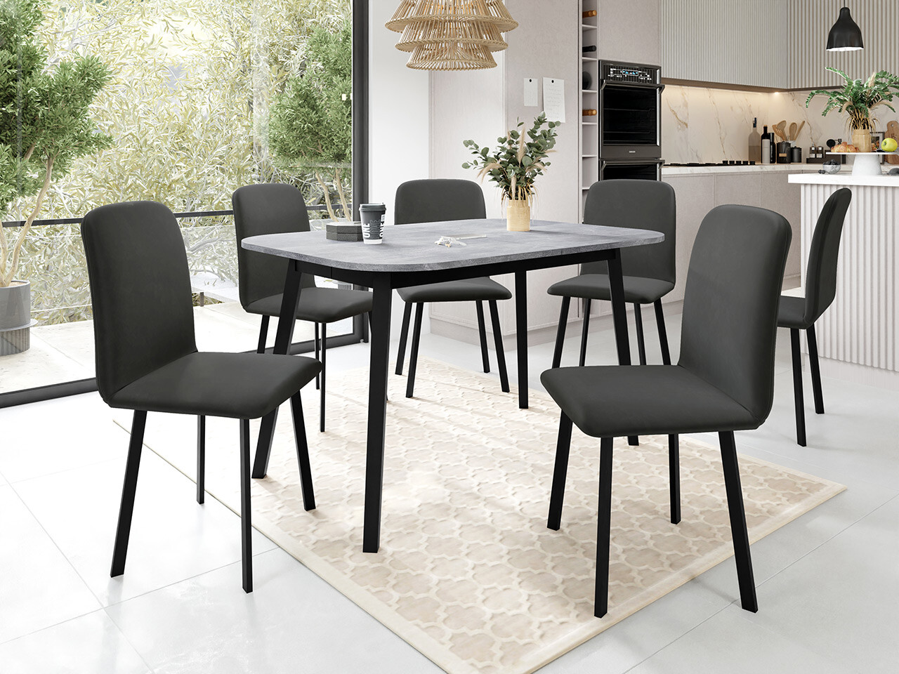 Set de dining Edmond 117 (Amor Velvet 4321)