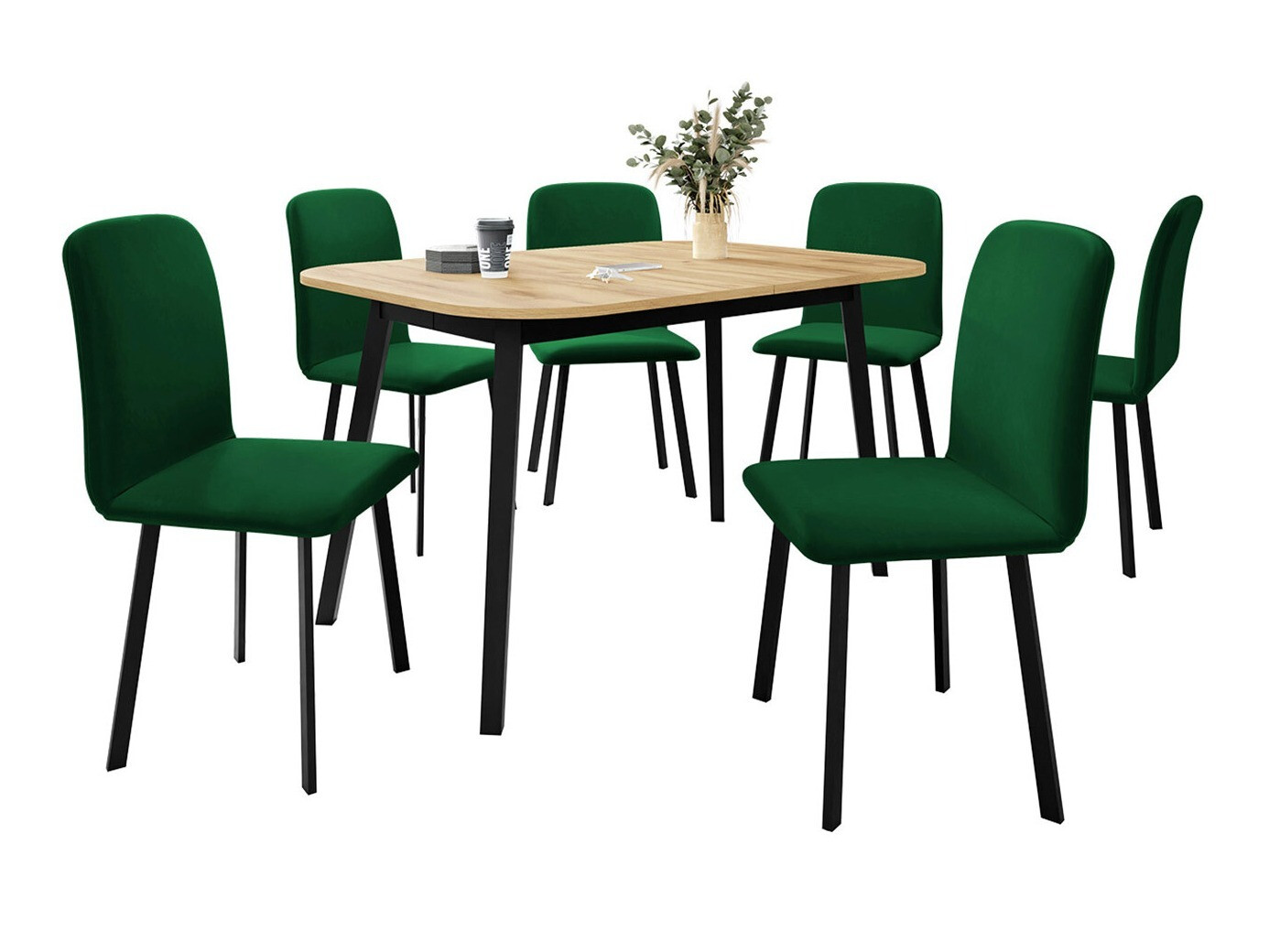 Set de mese Edmond 117 (Stejar Craft auriu + Negru)