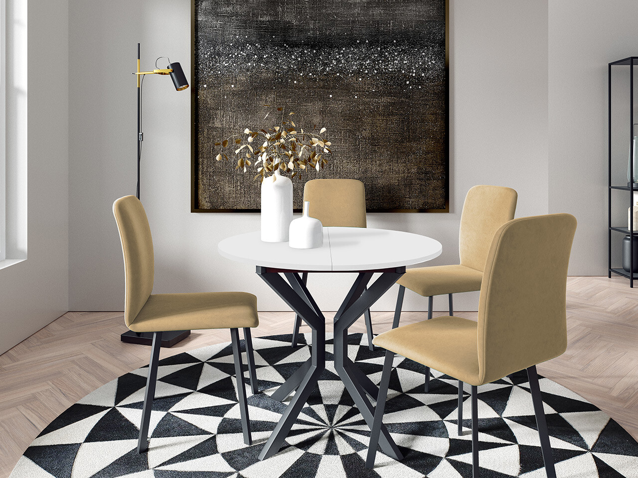Set de dining Edmond 118 (Amor Velvet 4302)