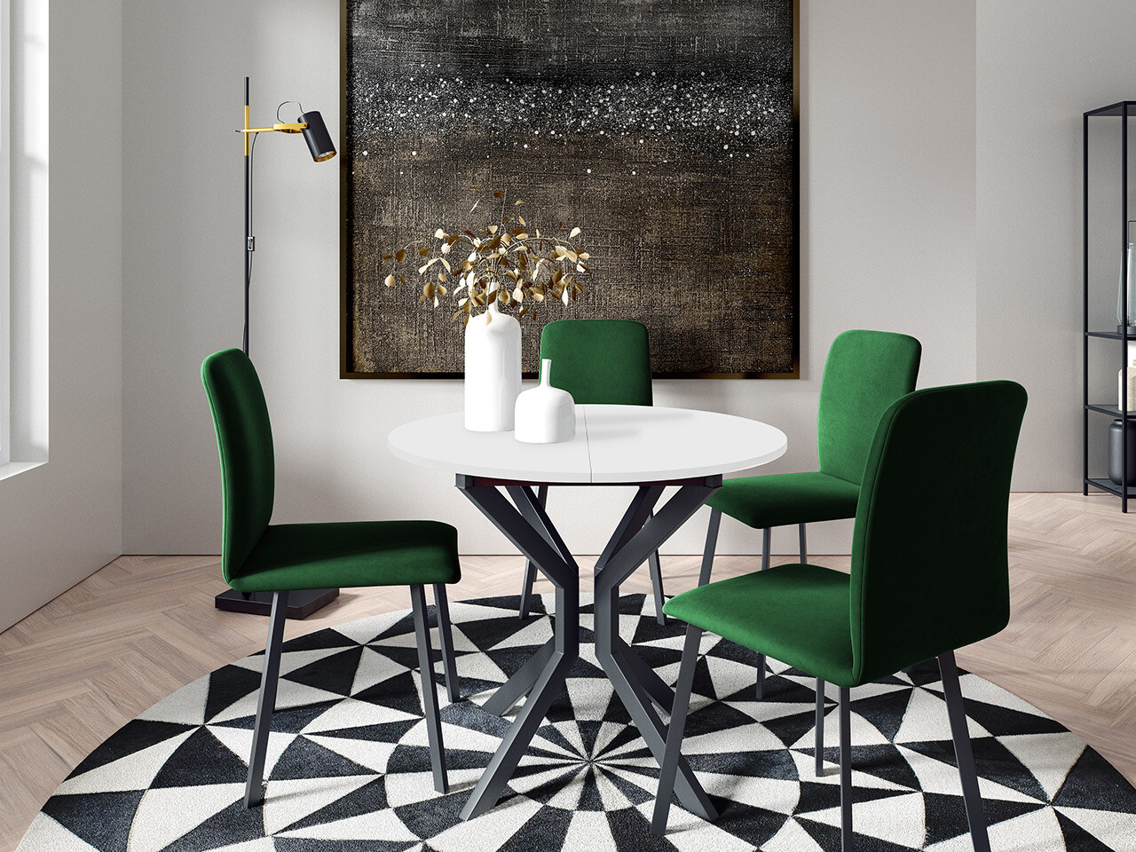 Set de dining Edmond 118 (Amor Velvet 4311)