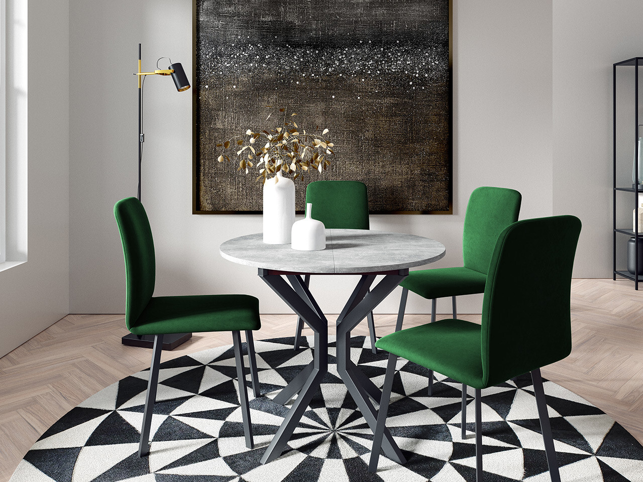 Set de dining Edmond 118 (Amor Velvet 4311)