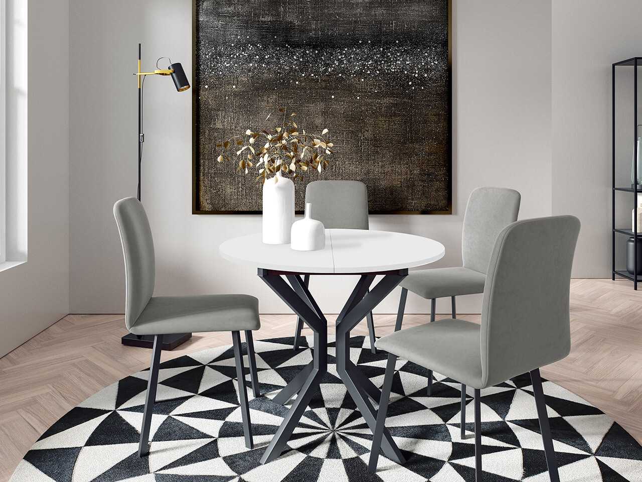 Set de dining Edmond 118 (Amor Velvet 4318)