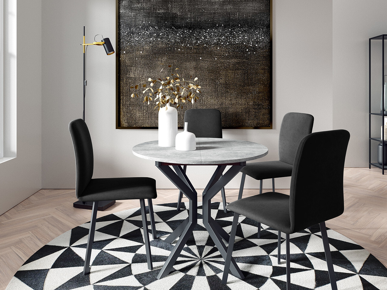 Set de dining Edmond 118 (Amor Velvet 4321)