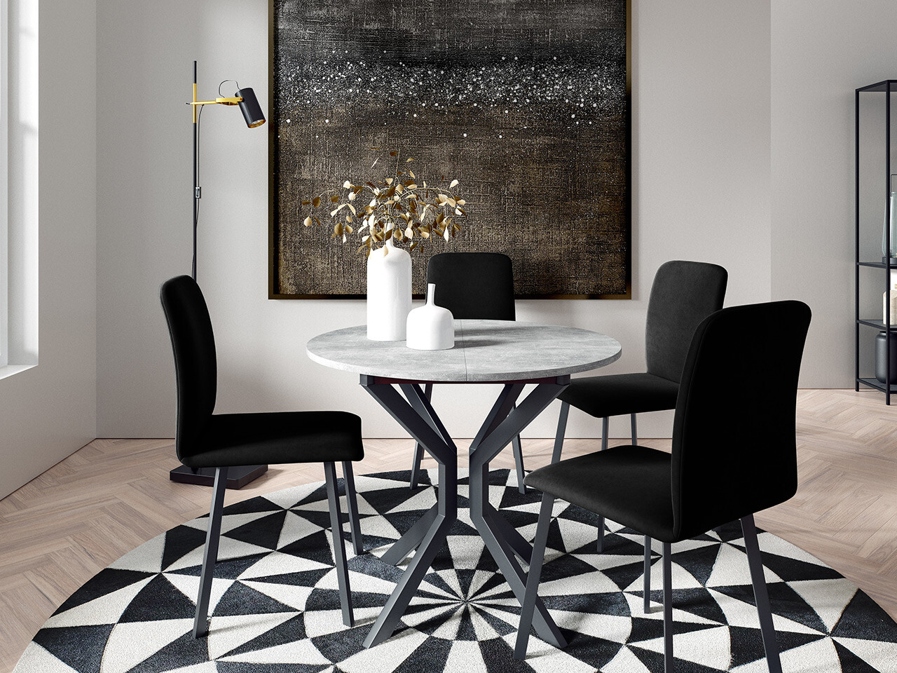 Set de dining Edmond 118 (Amor Velvet 4322)