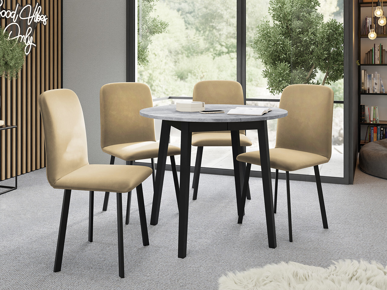 Set de dining Edmond 119 (Amor Velvet 4302)