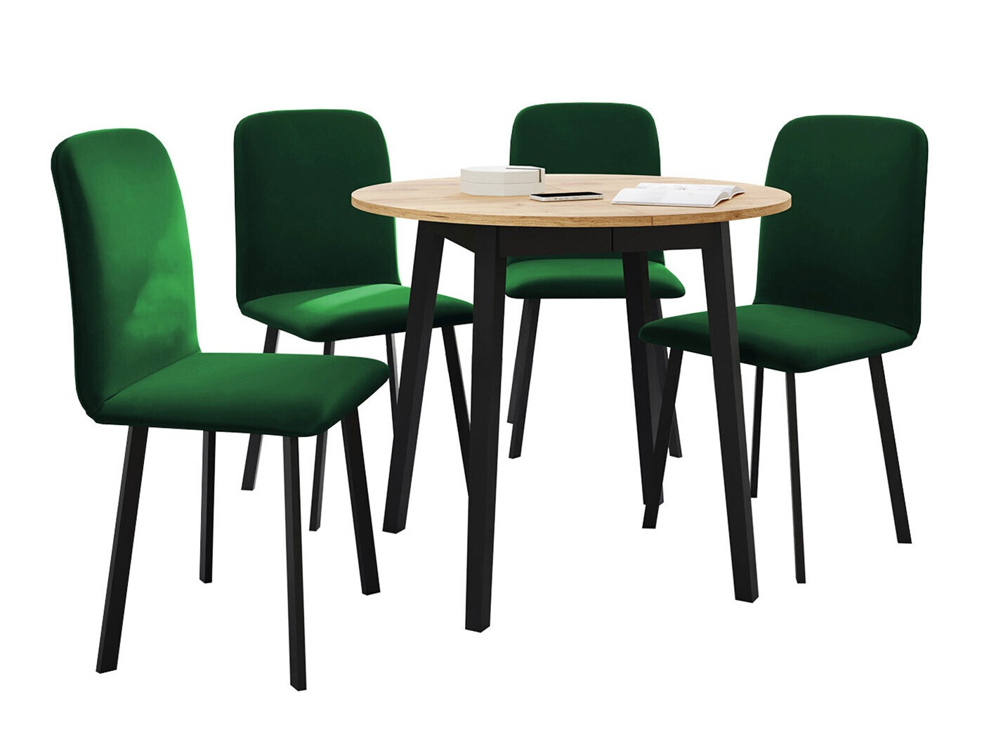 Set de mese Edmond 119 (Stejar Craft auriu + Negru)