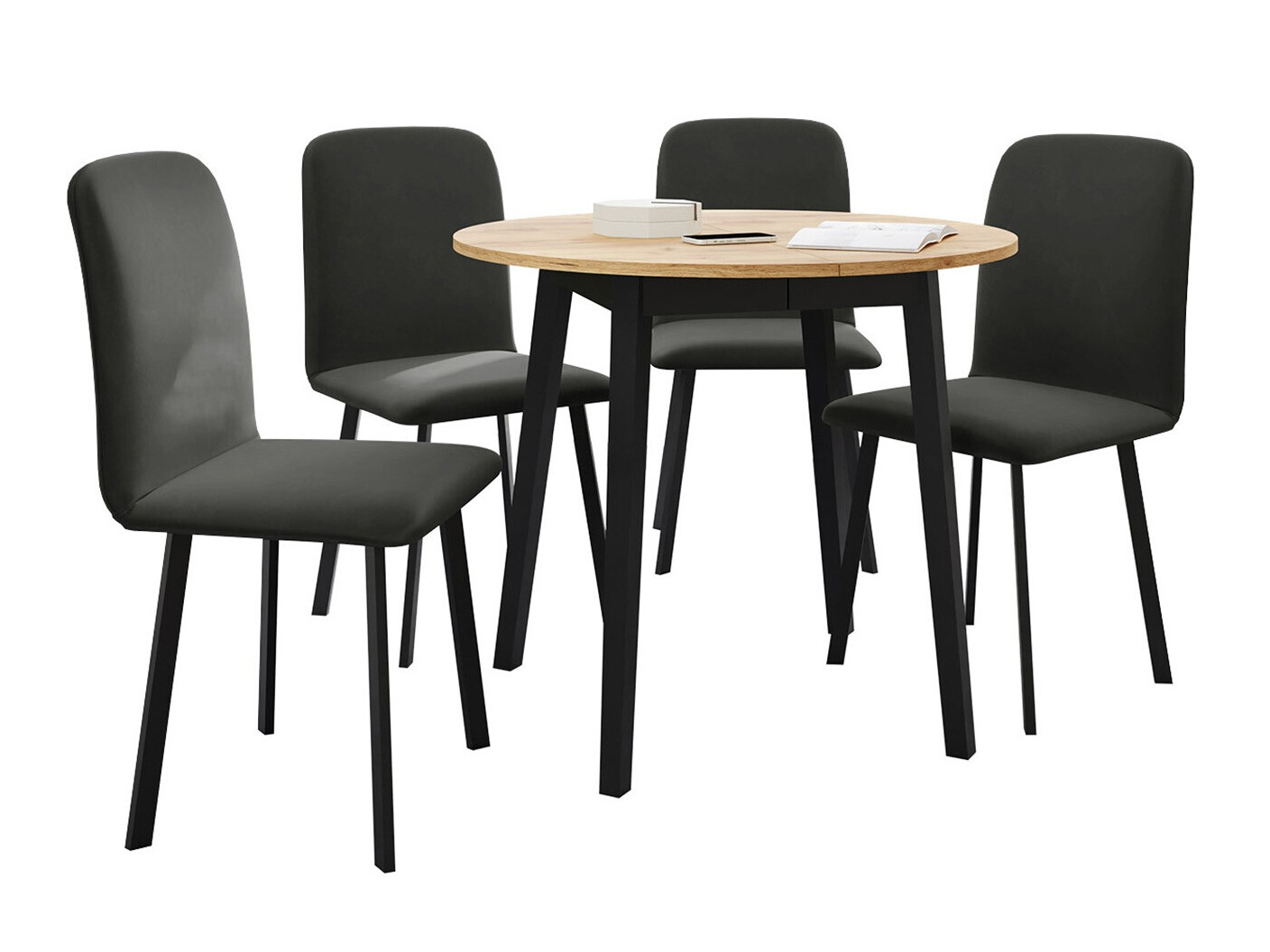 Set de mese Edmond 119 (Stejar Craft auriu + Negru)